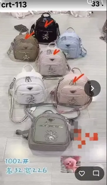 Cartera pequeña tipo mochila  aplicaciones
