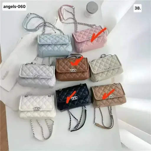 [Angels-060] Mini bolso acolchado con cadena metálica